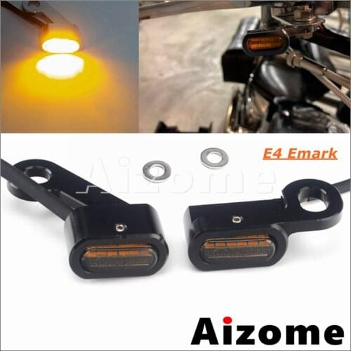 E4 Motorcycle Mini LED Running Light Lamp Turn Signal Indicators Blinker For Harley Sportster XL 883 1200 SuperLow Iron 04-2021