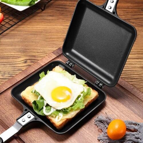Toast mold, non-stick, energy-saving and durable double-sided baking tra Gas-fired sandwich bread mold, double-sided frying pan