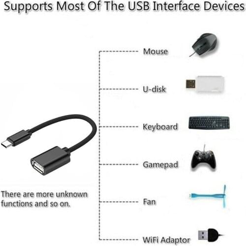 Type-C OTG Adapter Cable For Samsung S10 S10 Xiaomi Android C Mouse Gamepad Type OTG MacBook Cable Mi New PC USB Tablet 9 Y5T2