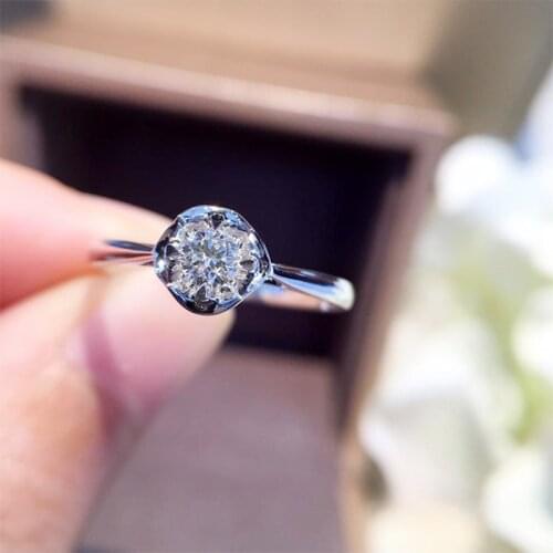 Natural Diamond 18K Gold Pure Gold Ring Beautiful Gemstone Ring Good Upscale Trendy Classic Party Fine Jewelry Hot Sell New 2020