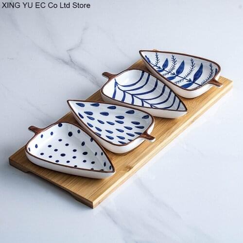 Japanese Style Divided Ceramic Platter Combination Snack Candy Plate Breakfast Plate Fruit Plate Dinner Set Plates and Dishes