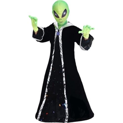 Alien Lord Costume Cosplay Kids Senior Civilized Visitor Uniform Christmas Halloween Costume for Kid Full Sets Carnival Dress Up