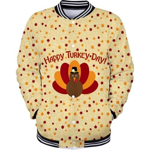 Jacket 2019 Autumn Winter Harajuku Men Women Fashion Hip Hop Girls/Boys thanksgiving day 3D Jacket