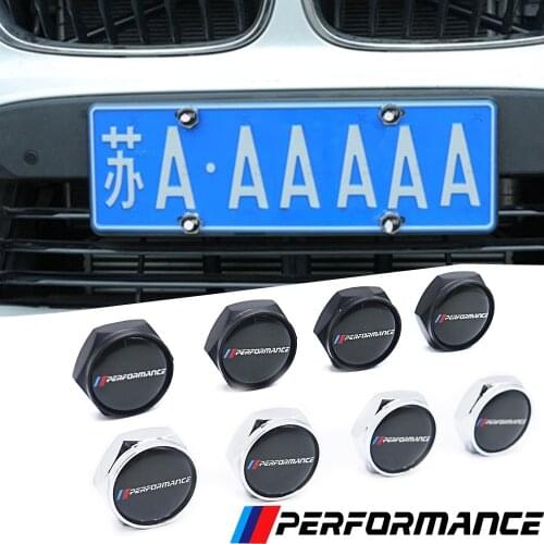 3D metal Performance car accessories for bmw m e39 e36 e90 f30 e91 f10 f25 e30 e34 e92 e46 e60 Car license plate screws parts