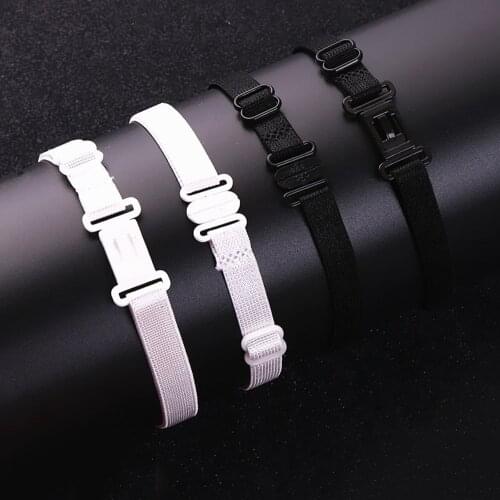 HUISHI Bow Tie Straps Men Women Kid DIY Accessories Bow Tie Adjustable Polyester Belt With Clip Black White Elastic Strap Bands