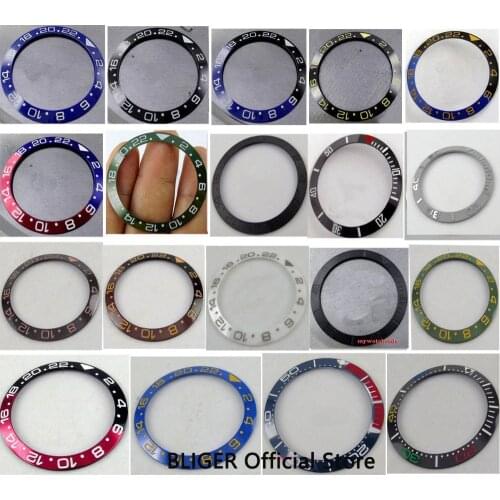 BLIGER 38mm High quality bezel insert fit 40mm SUB/GMT Automatic Movement Watch