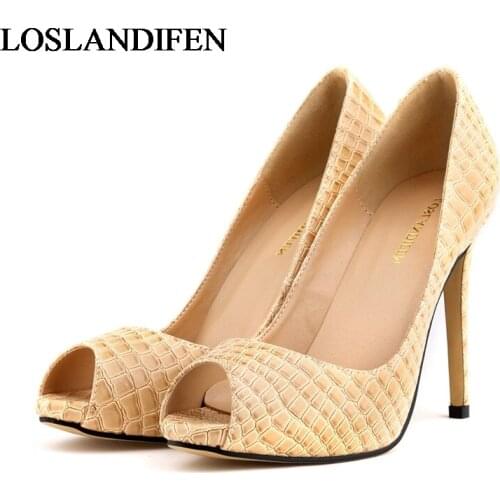 New Arrival Fashion Less Platform Pumps Sexy Stiletto High Heels Shoes Peep Toe Lady Shoes White Black Wedding Shoes NLK-A0080