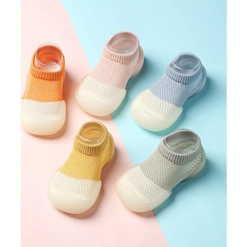 Baby Girl Shoes First Walkers 0-4Years Cotton Shoes with Soft Sole Breathable Mesh Toddler Shoes Cute Baby Floor Anti-slip Shoes