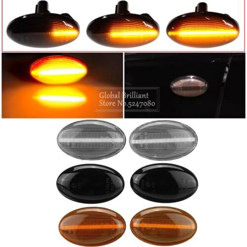Pair LED Dynamic Side Marker Lights Turn Signal Lamps Side Repeater 12V For Subaru Impreza Wrx 02-07 Forest 01-05 Liberty 00-03