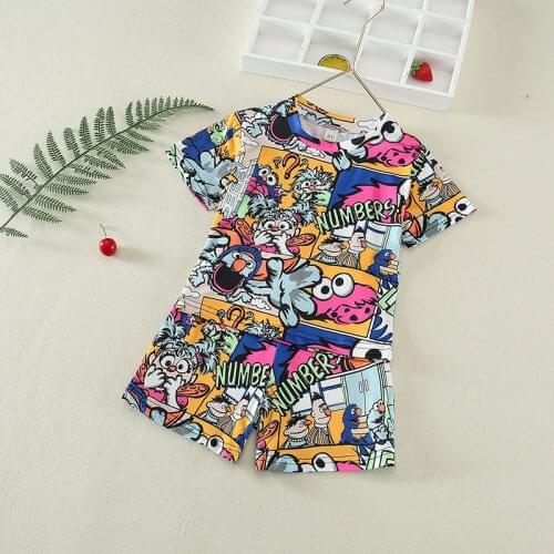 2PC Girls Pajamas Set Summer Short Sleeve Childrens Sleepwear Fake Silk Pajamas Boy Pyjamas Costume Kids Home Wear Clothing