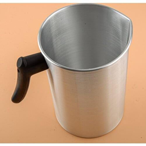 Silver New Melting Pouring Pot DIY Cup Jug Pitcher for Craft Wax Lipstick Candle Soap Making 3L Watering Plants