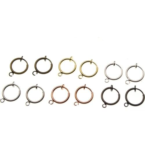 10pcs Nickel Free No Ear Hole, non piercing Earrings Clip Hooks invisible Earring Wires DIY Ear Jewelry Findings Fit Z346