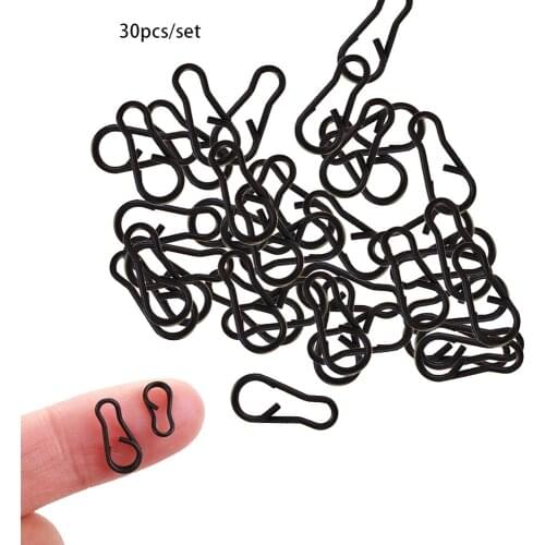 30pcs/lot Carp Fishing Snaps Connector Carp Rigs Speed Links Single Hook Snap Carp Fishing hooks rolling swivels tackle