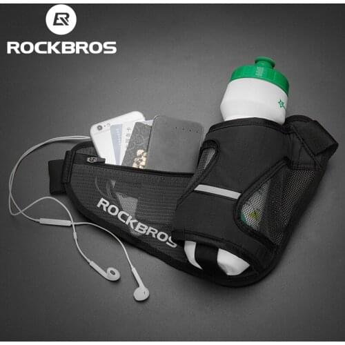 ROCKBROS Reflective Cycling Bike Bags Water Bottle Softback Belt Bike Bicycle Bag Camping Travel Fitness Running Sport Waist Bag