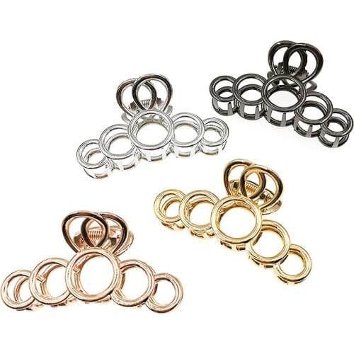 2020 Women Girls Geometric Hair Claw Clamps Hair Crab Moon Shape Hair Clip Claws Solid Color Accessories Hairpin Large Size