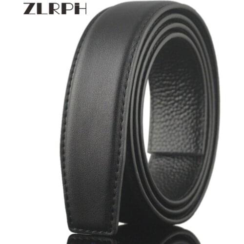 ZLRPH Men Leather belt male leather plain pattern automatic buckle belt strip GZYY-LY3209