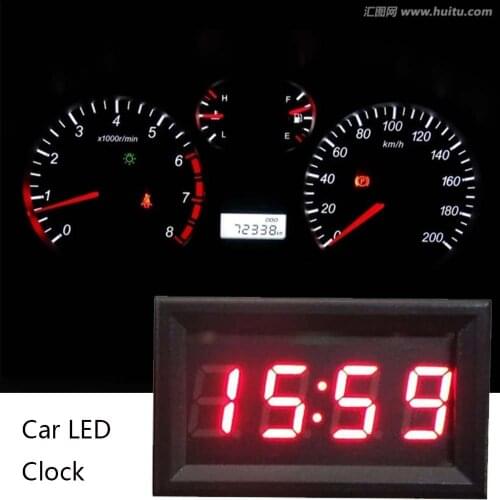 2020 Universal Automotive Car LED Electronic Clocks Watches Motorcycle Dashboard Clock Car LED Display Digital Clock