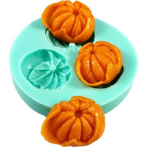 3D Orange Silicone Soap Molds Candle Molds Peonies Clay Mould Cake Decorating Silicone Jello Sugar Chocolate Fondant Molds