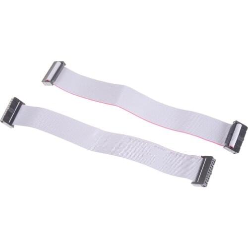 5Pieces FC-20P 2.54mm Pitch JTAG AVR Download Cable Wire Connector Gray Flat Ribbon Data Cable 20cm