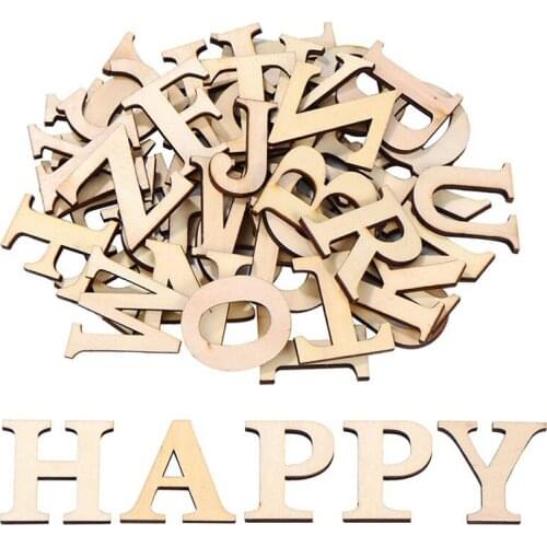 52PCS/lot Wooden A-Z Alphabet Scrapbooking Art Craft DIY Handcraft Table Scatter Home Decoration Photography Props Letter