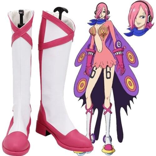 Anime ONE PIECE Vinsmoke Reiju Cosplay Boots Shoes Leather Halloween Carnival Shoes Prop Custom Made