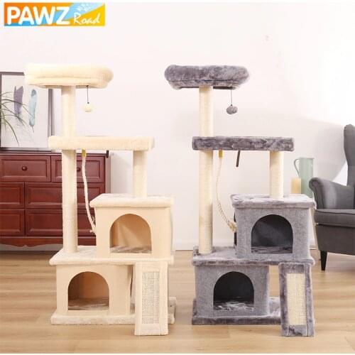Fast Domestic Delivery Pet Cat Tree Tower Condo Scratcher Funny Scratching Post Climbing Tree Toy Protecting Furniture Pet House