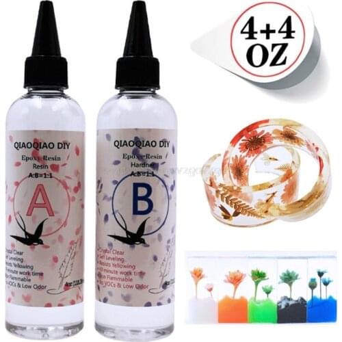 8 Ounce Quick Curing AB Resin 1:1 Kit Clear Hard Epoxy Resin Jewelry Making Tool O24 19 Dropship