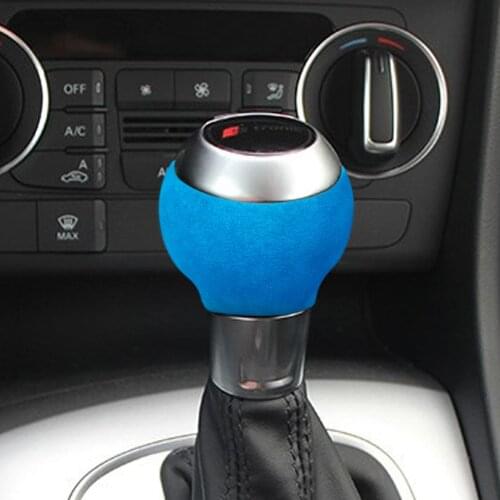 Suede Car Gear Head Shift Knob Cover Gear Shift Non Slip Grip Handle Case for AUDI A3 Q3 TTRS RSQ3 RS3 RS4 RS5 RS6 RS7