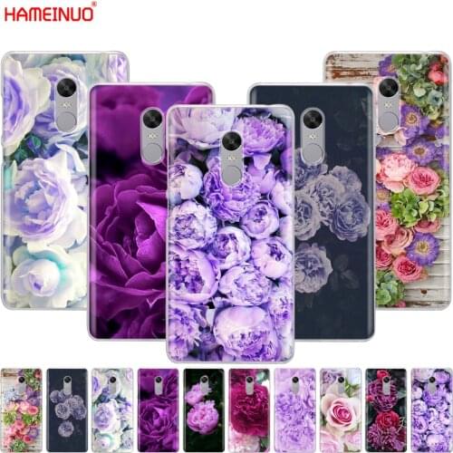 HAMEINUO purple Summer peonies flowers peony Cover phone Case for Xiaomi redmi 5 4 1 1s 2 3 3s pro PLUS redmi note 4 4X 4A 5A