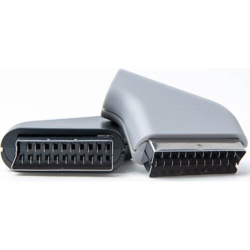 SCART 21P broom head with heat and shell wiring welding type wire test audio and video interface game connection part