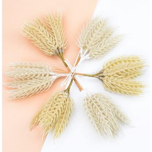 6pcs Wheat Artificial Plant diy DIY Craft Scrapbooking Wreath Wedding Home Decoration Accessories
