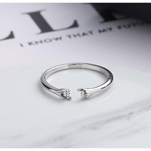 Promised Finger Shape Ring For Women Men Simple Creative Geometric Design Cute Romantic Unisex Couples Engagement Jewelry Summer