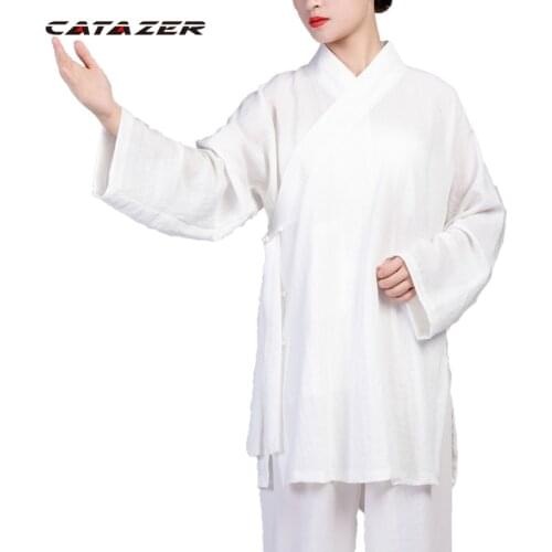 Summer Linen Shaolin Monk Uniform Martial arts Tai chi Suit Wushu Wing Chun Clothing Meditation Clothes