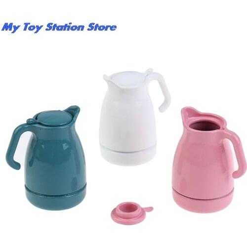3cm*2.5cm*1.5cm Metal 1:12 Dollhouse Miniature Mini Colorful Metal Kettle Dolls House Accessories