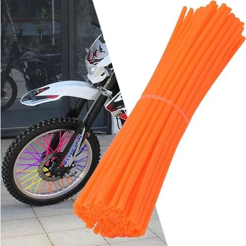 Motorcycle Wheel Spoke Protector Motocross Rims Cover Bike Guard Wraps Kit For KAWASAKI KLX250 KLX450R KLR650 KTM 400 450 520