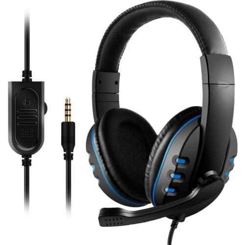 Over Ear 3.5mm Wired Gaming Headphones Game Headset Noise Canceling Earphone with Micro Volume Control for PC Laptop Smart Phone