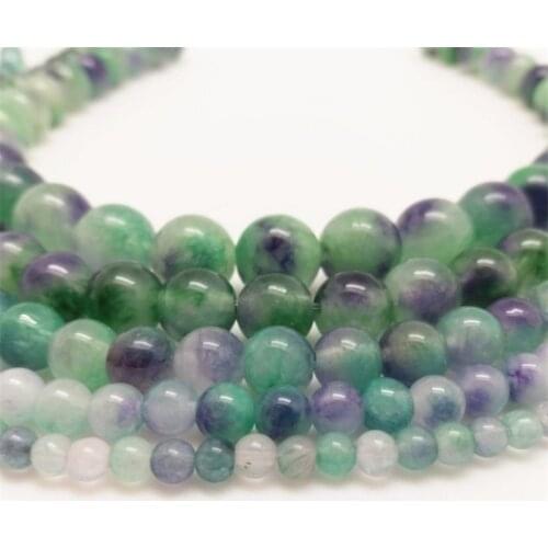 Natural Light Green Purple Chalcedony Beads Diy for Bracelet Necklace Jewelry Making