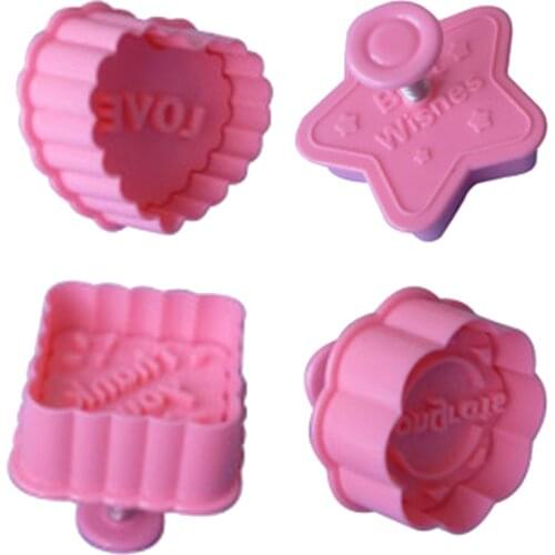 Multiple Styles Pentagram Love Lace Cookie Stamp Biscuit Mold Snowman Cookie Plunger Cutter Christmas Cookie Cutters Baking