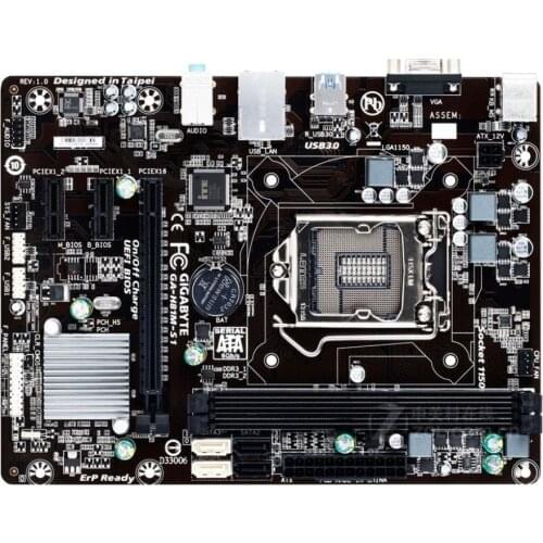 NEW,GIGABYTE GA-H81M-S1 Desktop Motherboard H81 LGA 1150 i3 i5 i7 DDR3 16G