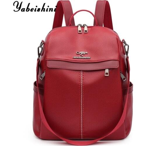 2021 New Fashion Women Backpacks Women Soft Leather Backpacks for School Teenagers Casual Shoulder Bags Designer Backpack