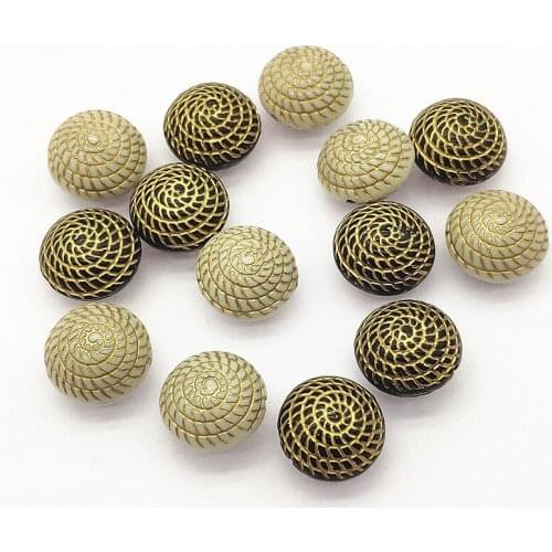 New arrival! 18x12mm 220pcs Bronzing effect Round Beads for Handmade Necklace Earring DIY Parts,Jewelry Findings & Components