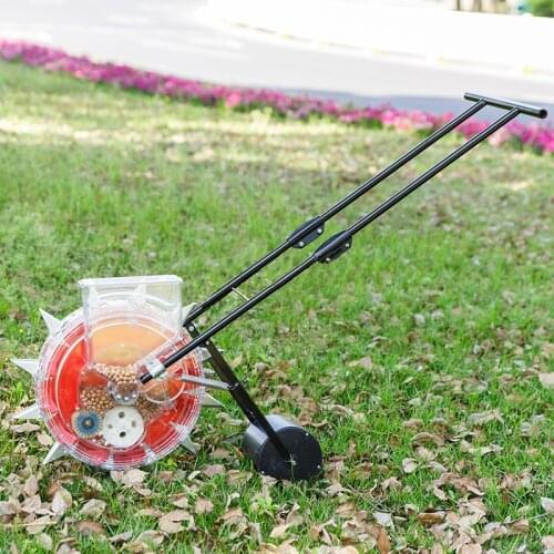 Hand push cotton soya bean peanut corn hand push seeder roller point wheel seeder precision planter
