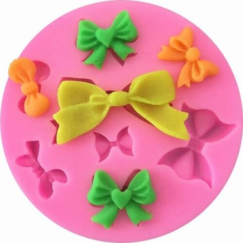 DIY Sugar craft Cake Vintage Size bow Silicone Mold Fondant Mold Cake decorating Tools Gum paste Mold
