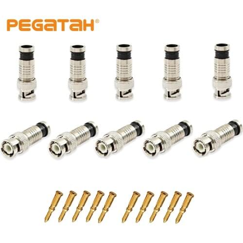 Security system BNC Connector Compression Connector Jack for Coaxial RG59 Cable CCTV Camera Accessories
