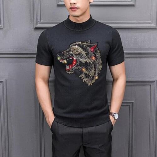 Slim fit 2021 men Luxury New Winter Hot drill Casual Sweaters pullover Asian Size High quality
