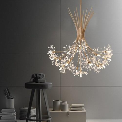 Modern Dandalion Crystal Chandelier Lighting Dinning Room Chandelier Art Deco Living Room Haning Light Fixture Indoor Suspension