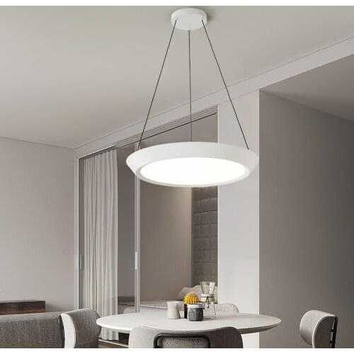 Modern LED Pendant Lamps Nordic Contracted Living Room Bedroom Restaurant Circular Creative Indoor Lighting Decorative Luminaire
