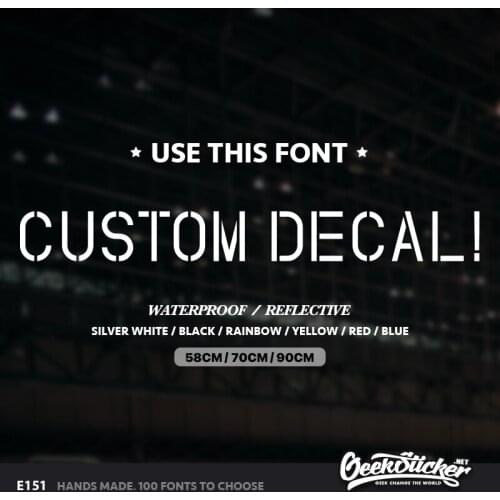 Geeksticker 3 Sizes Custom Car Stickers Retro Styling Sticker CUSTOM TEXT Script Front Windshield Graphic Vinyl Decal Stickers
