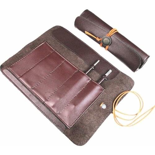 Roll-Up Kitchen Tools Bag PU Leather Carving Knives Pocket Storage Organizer Seal Engraving Knife Cover Chef Knife Bag Pouch new