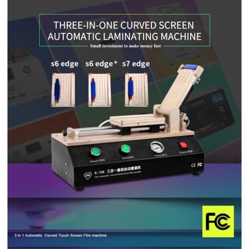 TBK 768 Curved Screen OCA Dry Glue Automatic Laminating Machine Pressing Machine Curved LCD Repair